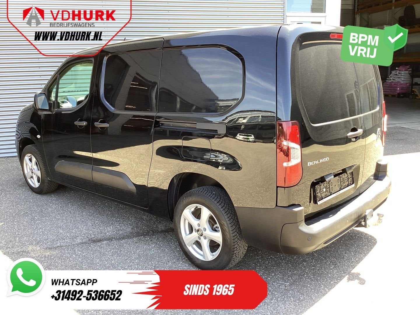 Citroën Berlingo 1.5 HDi 130 pk Aut. L2 3 Pers./ Carplay/ Cl, Auto's, Automaat, Citroën, Zwart, Bedrijf