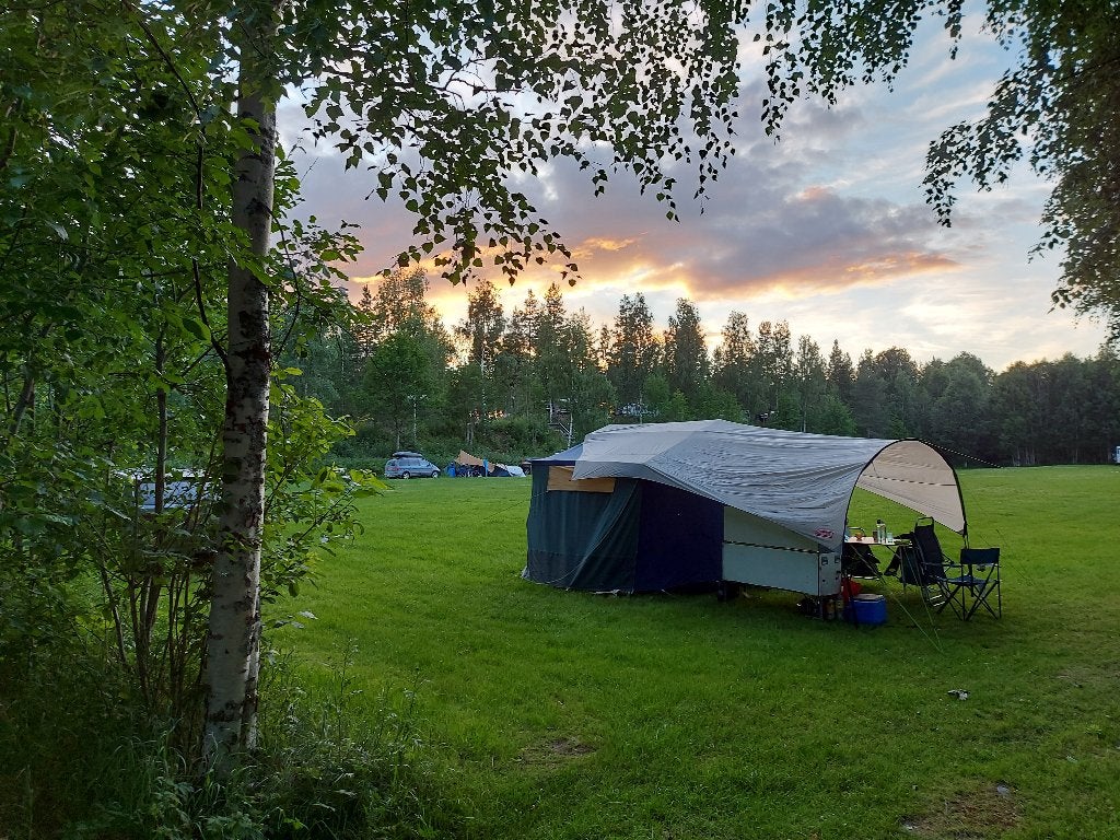 Camingkar/vouwwagen Cabanon 1996, Caravans en Kamperen, Ophalen, Meerkleurig, Cabanon, Aanwezig