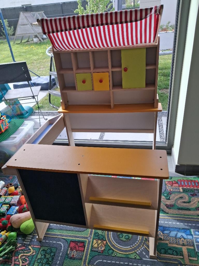 Speelgoedwinkeltje (hout) mét inboedel, Kinderen en Baby's, Ophalen, Gebruikt, Hout, Speelkeuken