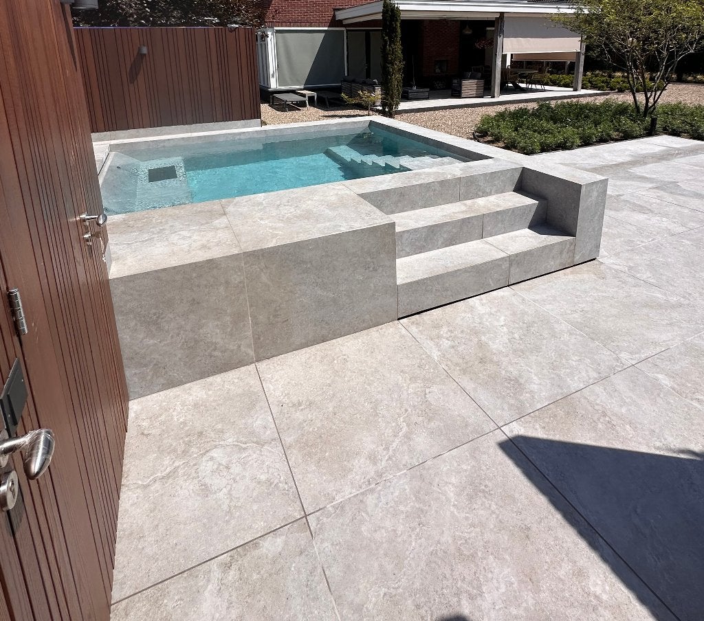 Terrastegels Dolomia Almond 900x900x20mm op voorraad, Ophalen, Keramiek, Nieuw, 10 m² of meer
