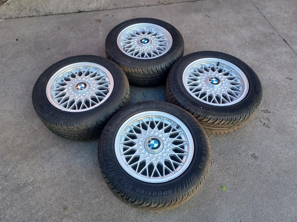 BMW e30 BBS kruisspaakvelgen 7J x15 ET24, Auto-onderdelen, Banden en Velgen, Ophalen, Gebruikt, 15 inch, 205 mm