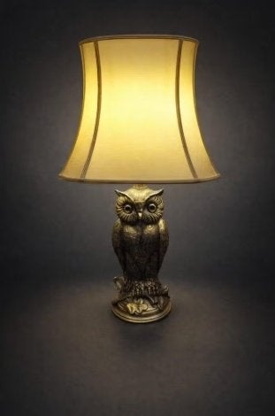 Lampe chouette Hibou de Loevsky & Loevsky  Deknudt, Maison & Meubles, Lampes | Abat-jour, Utilisé, Enlèvement