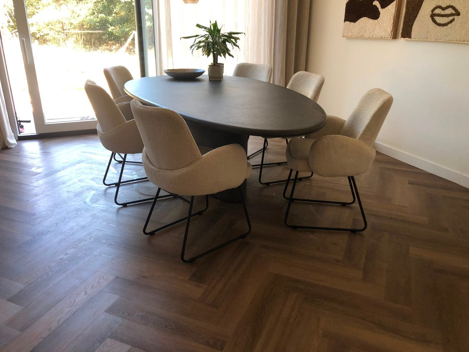 Goossens Teddy Eettafelstoel, Huis en Inrichting, Stoelen, Wit, Modern landelijk, Ophalen of Verzenden, Zo goed als nieuw