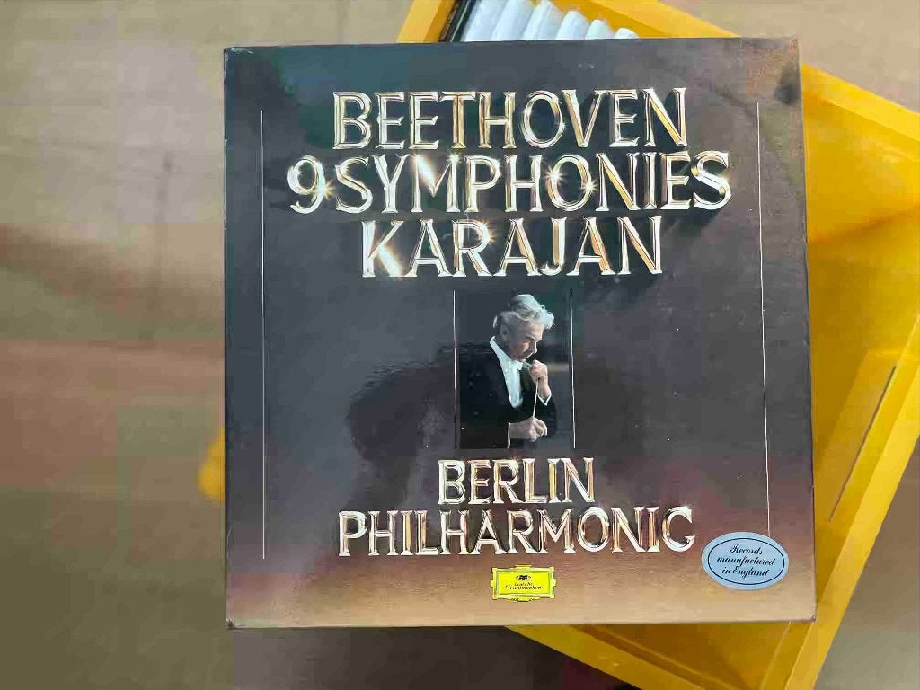 Beethoven — 9 symfonieën, Karajan, doos met 8 vinyl, Cd's en Dvd's, Boxset, Ophalen of Verzenden, Boxset, Nieuw in verpakking
