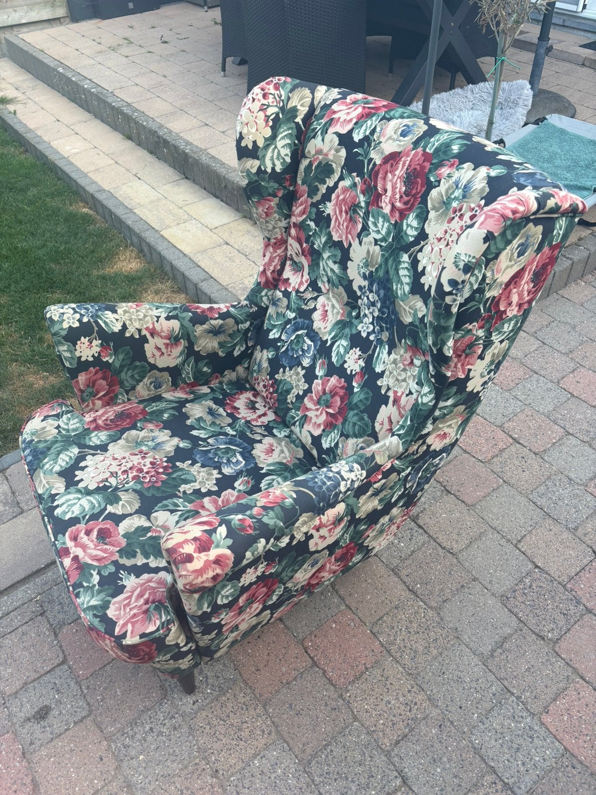 Ikea Strandmon bloemen motief, Ophalen, Zo goed als nieuw, Textileen