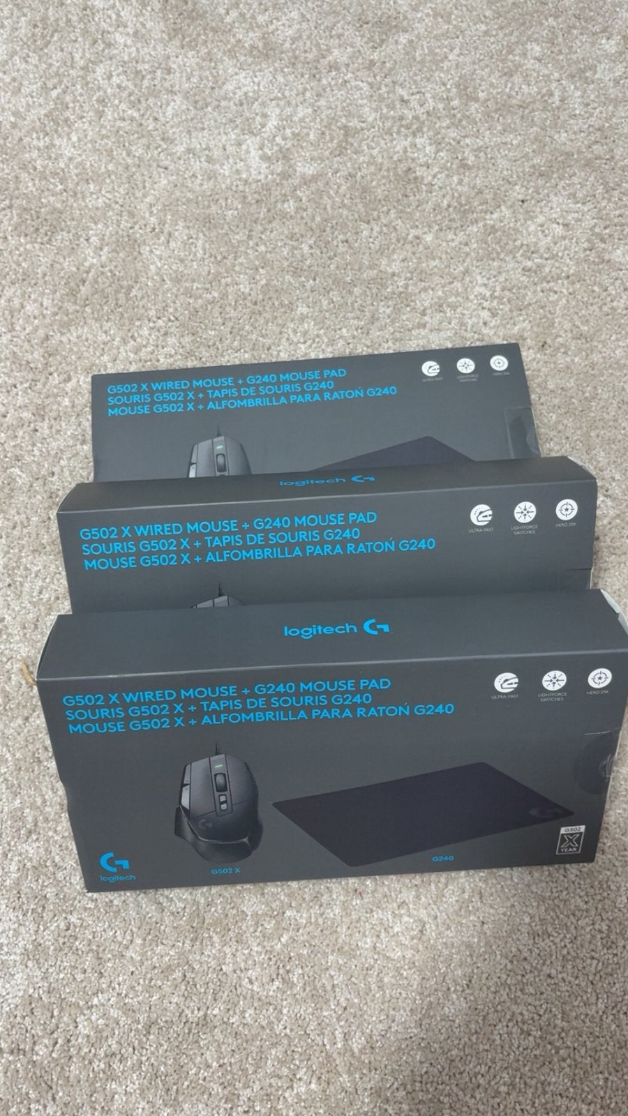 Logitech G502 X + Tapis G240 NEUF | Pack Gaming, Informatique & Logiciels, Enlèvement, Comme neuf