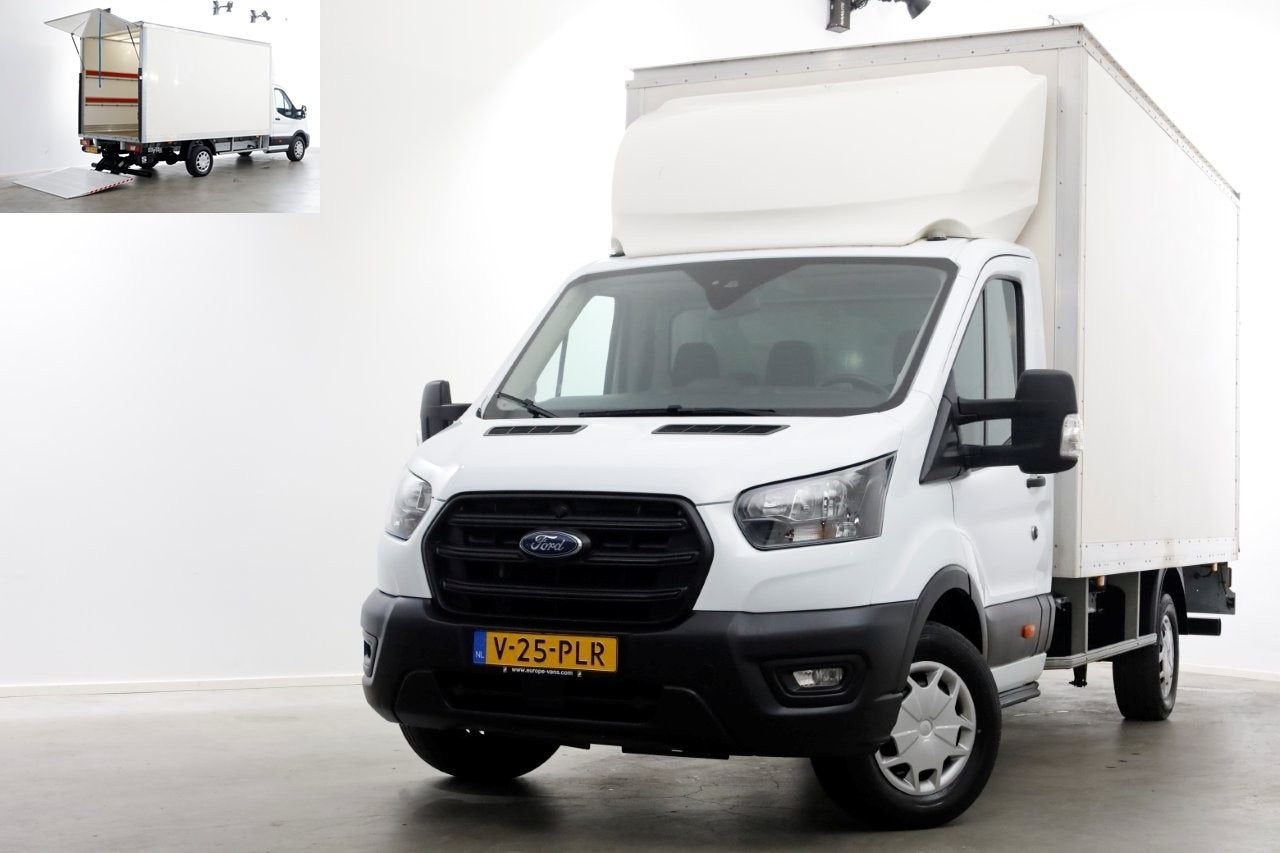Ford Transit 350 2.0 TDCI 130pk Trend Bakwagen met laadklep, Wit, Bedrijf, Ford, Onderhoudsboekje