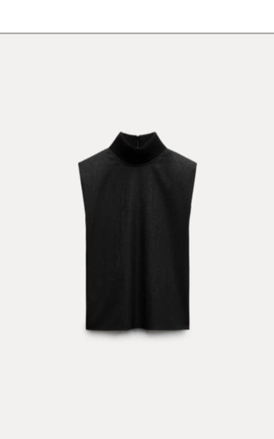 Nieuw ZARA zwartgrijze coltrui mouwloze BLOUSE S, Kleding | Dames, Zara, Nieuw, Ophalen of Verzenden, Maat 36 (S)