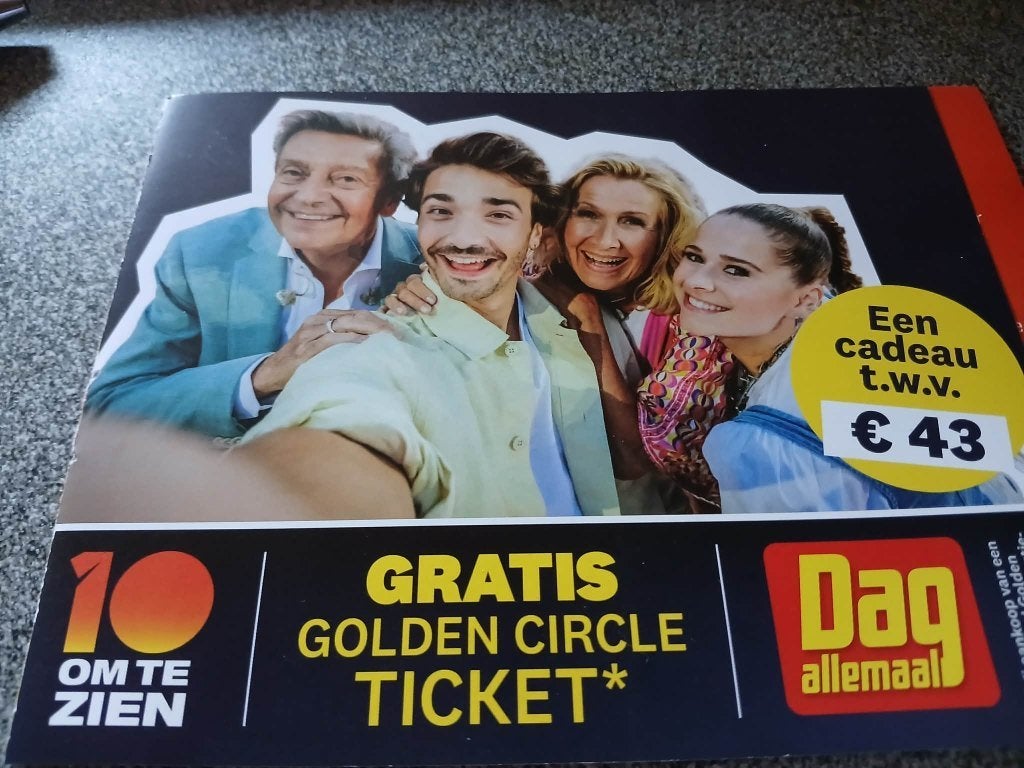 1+1 Golden circle ticket TOTZ, Tickets & Billets, Deux personnes