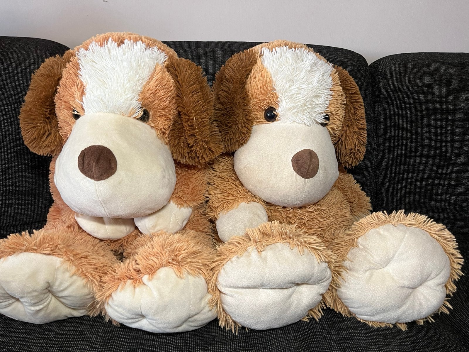Twee Grote Pluche Honden (60cm) – Samen of Apart te Koop, Brun, Enlèvement ou Envoi, Overige karakters, Autres marques
