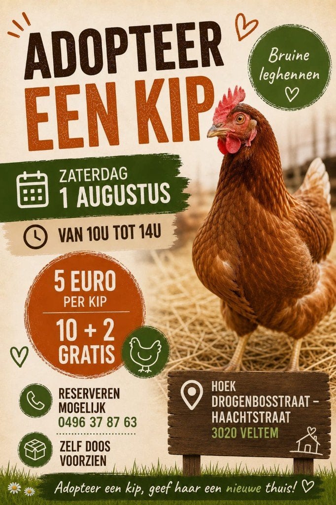 Leghennen, Animaux & Accessoires, Volatiles, Femelle, Poule ou poulet