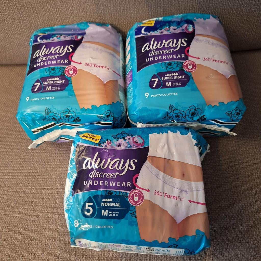 Always incontinentie broekjes, Enlèvement