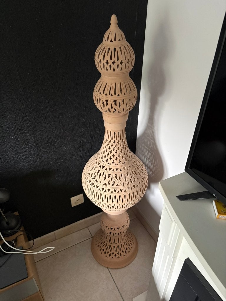 Terracotta Vaas uit Tunesië, Huis en Inrichting, Ophalen, Beige, Zo goed als nieuw, Steen/keramiek