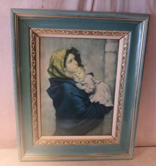 Prachtige retro Houten Fotolijst - 58x48 / 42x32, Hout, Zo goed als nieuw, Wissellijst, Hangend
