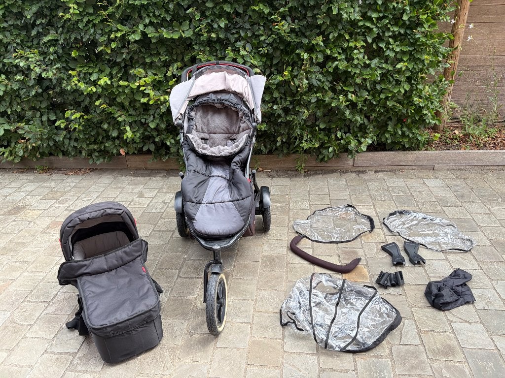 Phil & Teds Sport buggy incl. draagmand en accessoires, Ophalen, Gebruikt, Overige merken, Regenhoes