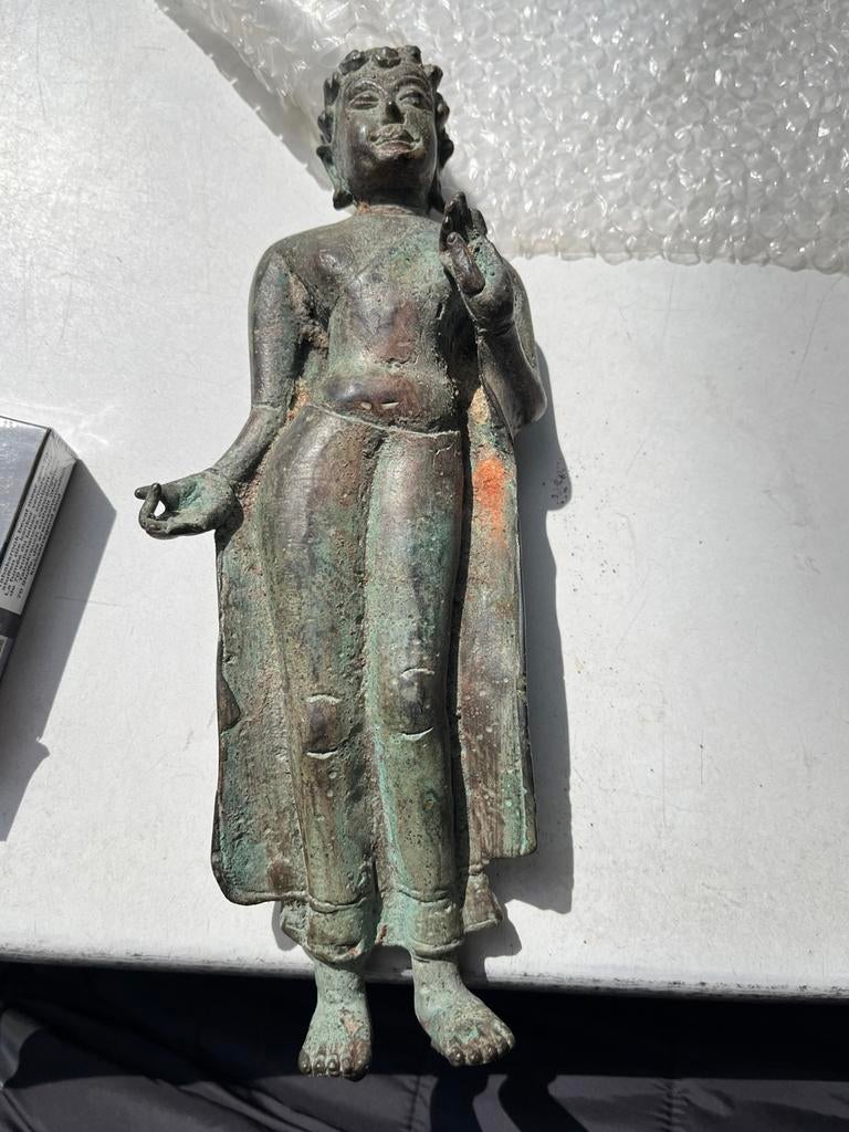 Buddha beeld in brons, Antiek en Kunst, Ophalen of Verzenden