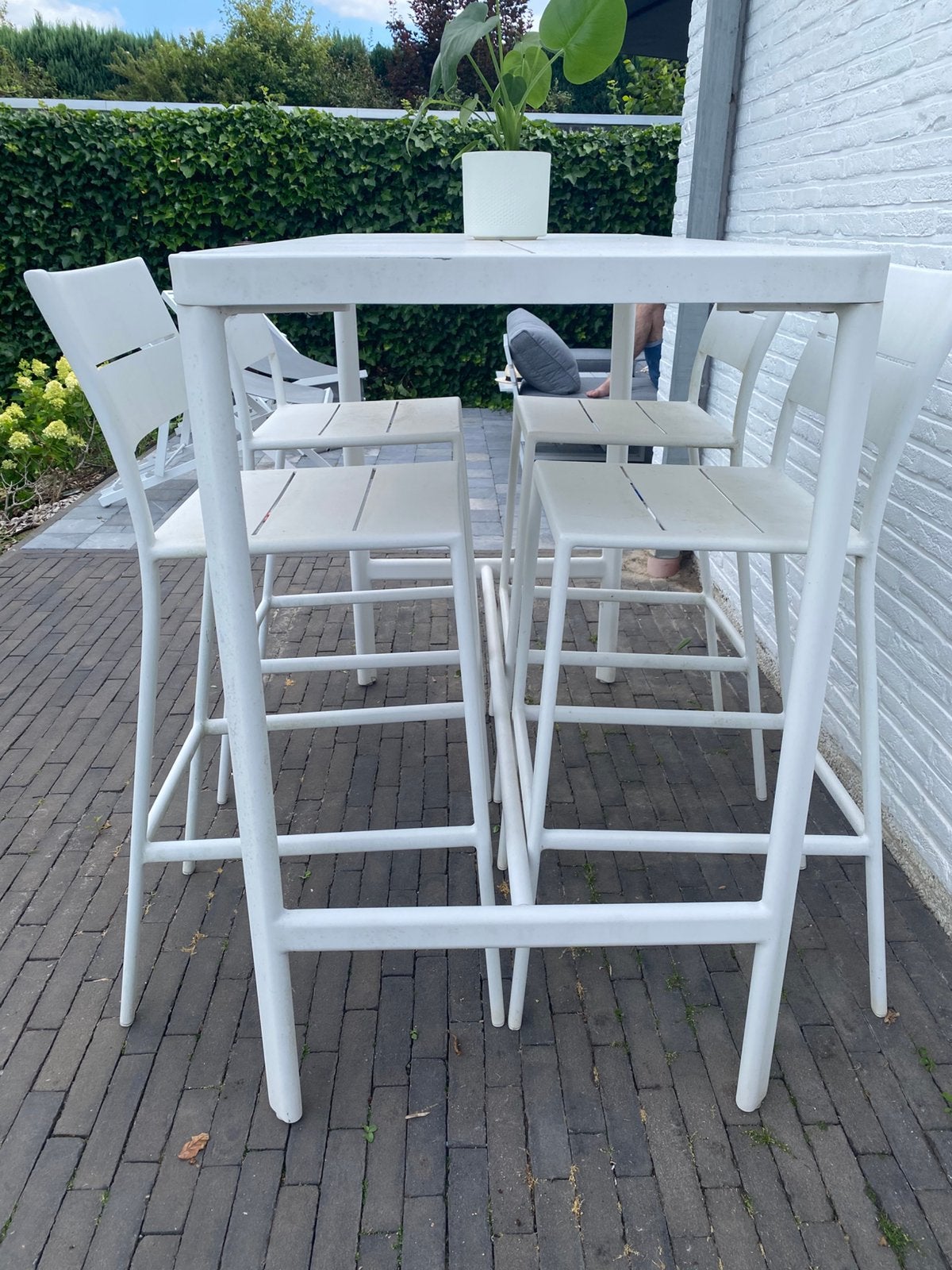 Tuinset, Ophalen, 4 zitplaatsen, Gebruikt, Aluminium