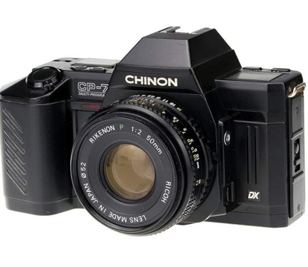 Chinon CP-7M 35MM SLR filmcamera met lens, Enlèvement ou Envoi, Utilisé, Reflex miroir, Autres Marques