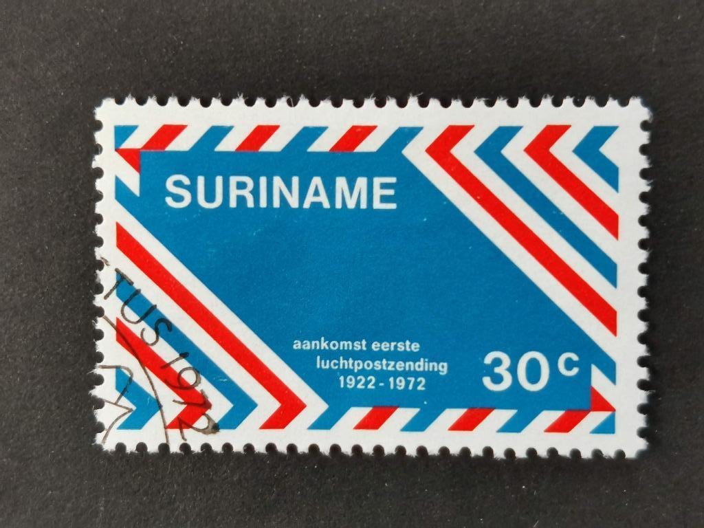 Suriname 1972 - 50 jaar luchtpost in Suriname, Ophalen of Verzenden, Gestempeld