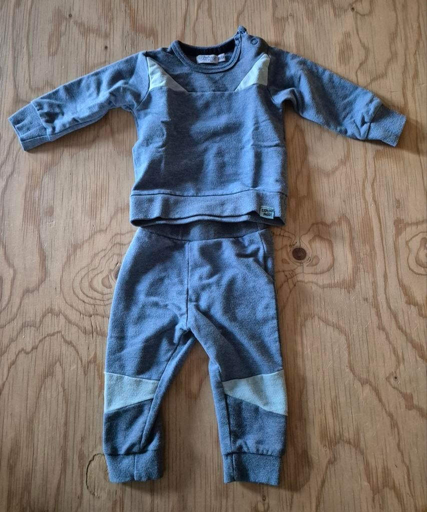 Blauwe jogging van Dirkje met mintgroen accent  - Maat 68, Kinderen en Baby's, Babykleding | Maat 68, Dirkje, Ophalen of Verzenden