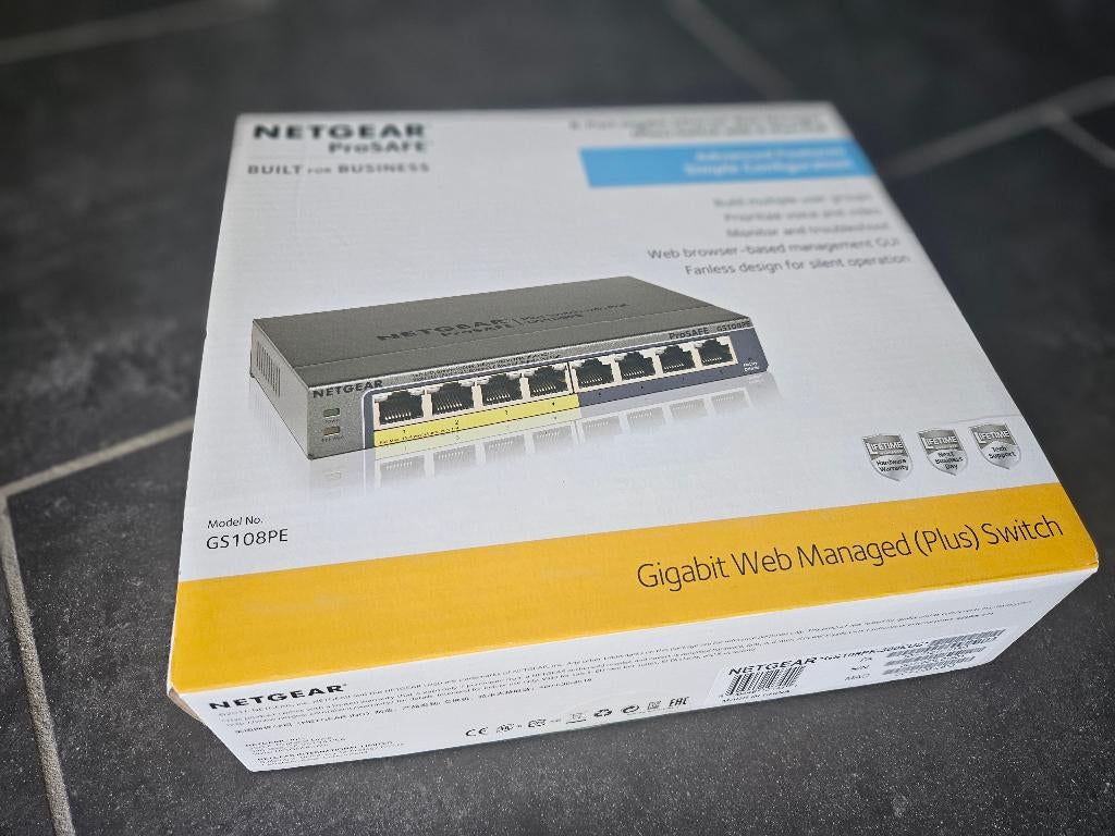 Managed Switch Netgear GS108PE, Ophalen, Zo goed als nieuw