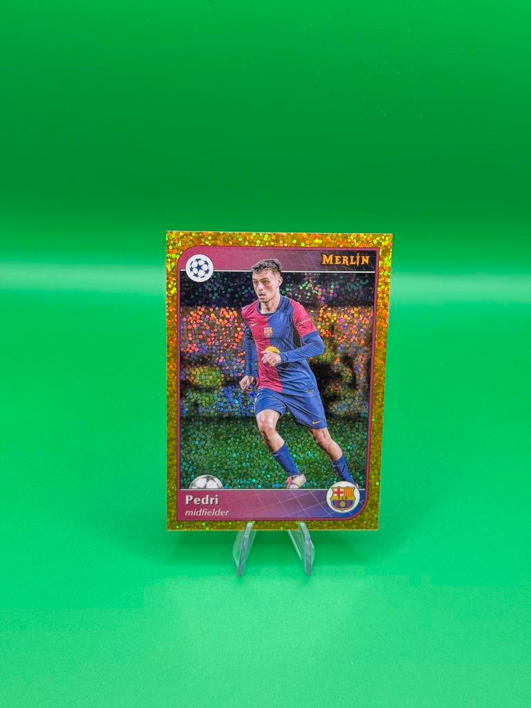 2024-25 Topps Merlin UCC Pedri /50 Mini Diamond #8 Barcelona, Ophalen of Verzenden, Zo goed als nieuw