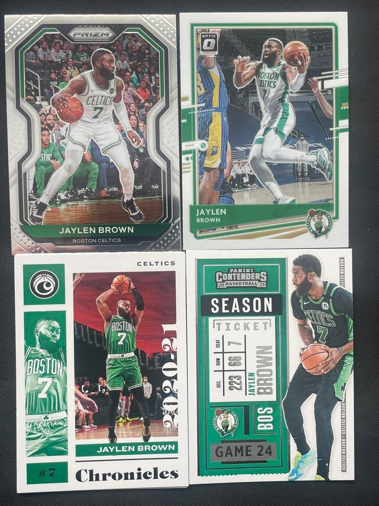 4 cartes Jaylen Brown, Enlèvement ou Envoi, Neuf, Plusieurs images