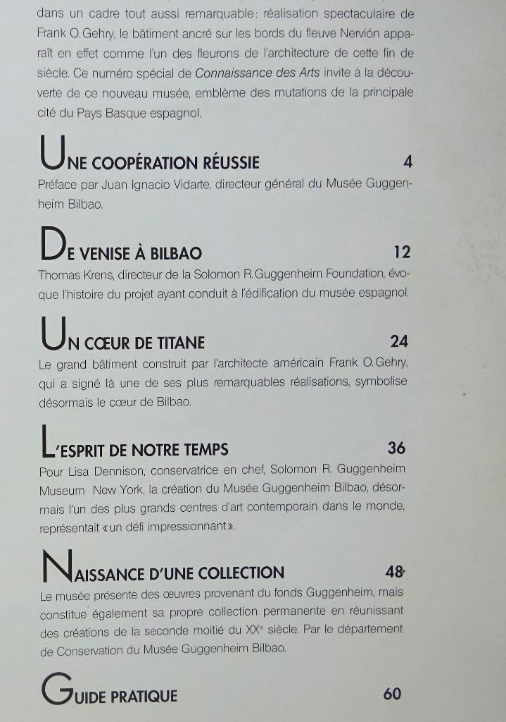 Guggenheim Bilbao, édition française, 2000 guide, Enlèvement ou Envoi, Comme neuf, Peinture et dessin
