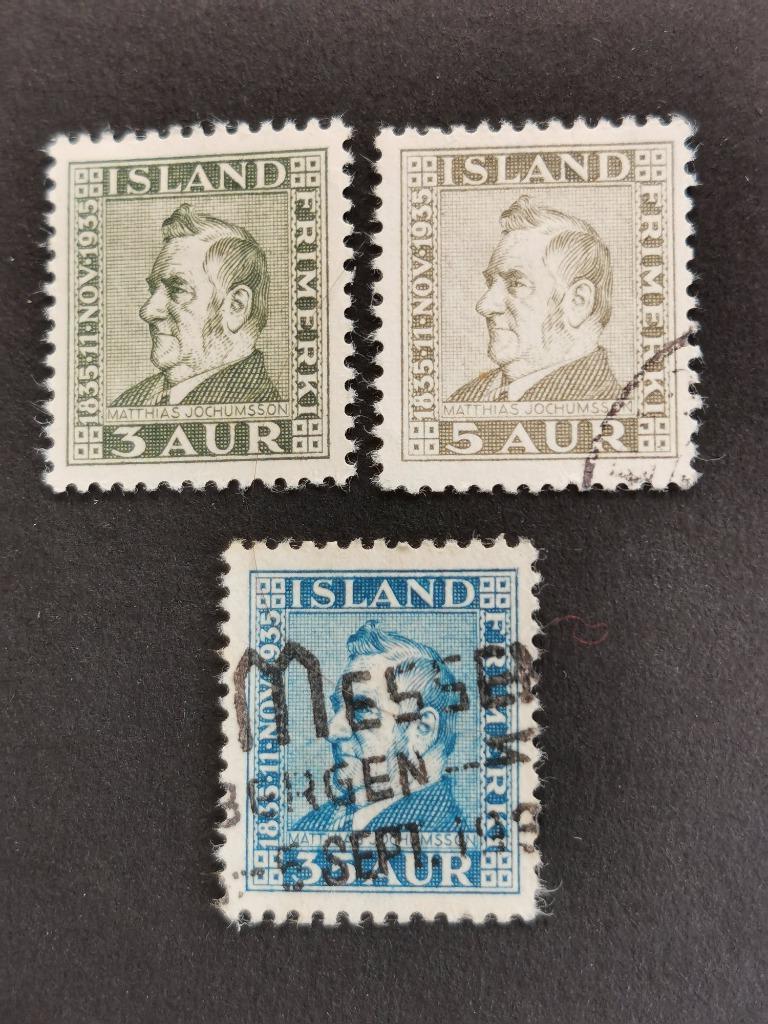 Ijsland 1935 - Matthias Jochumsson, Postzegels en Munten, Postzegels | Europa | Scandinavië, Ophalen of Verzenden, IJsland, Gestempeld