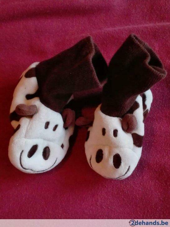 Baby slofjes,  maat 16/17, 0-6 maanden, Zo goed als nieuw, Overige typen