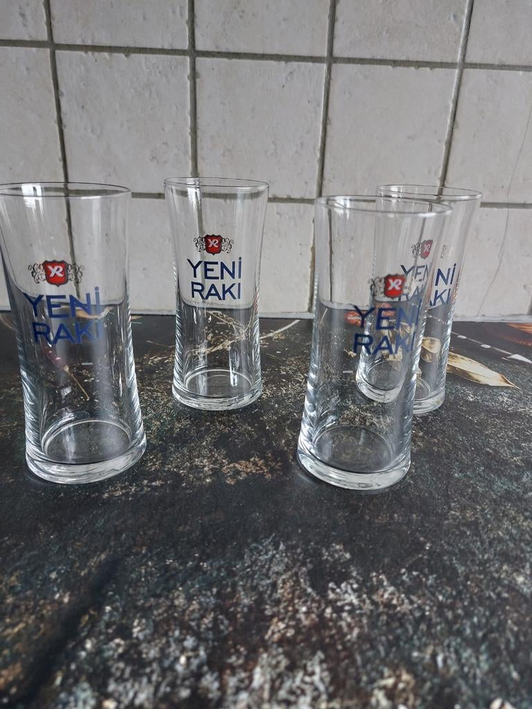 Yeni raki glaasjes, Ophalen of Verzenden, Zo goed als nieuw, Borrel- of Shotglas