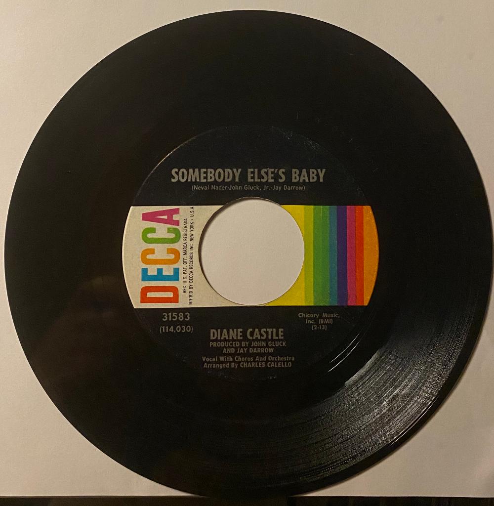 Diane Castle Somebody Else 's Baby  Label Decca, Enlèvement ou Envoi, Utilisé, Autres formats, Soul, Nu Soul ou Neo Soul