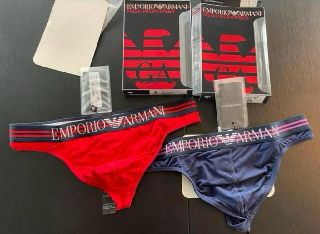 String en maille microfibre Emporio Armani pour homme, Envoi, Autres couleurs, Emporio Armani, Slip