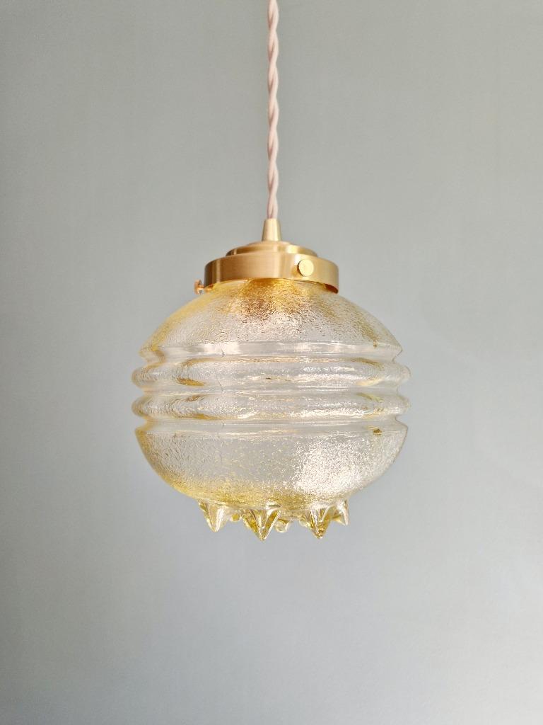 Space Age gele transparante glazen suspensie (13 beschikbaar, Ophalen of Verzenden