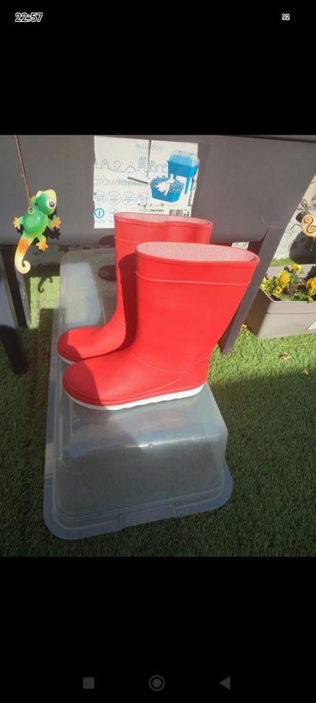 Bottes de pluie rouge 34, Enlèvement ou Envoi, Comme neuf
