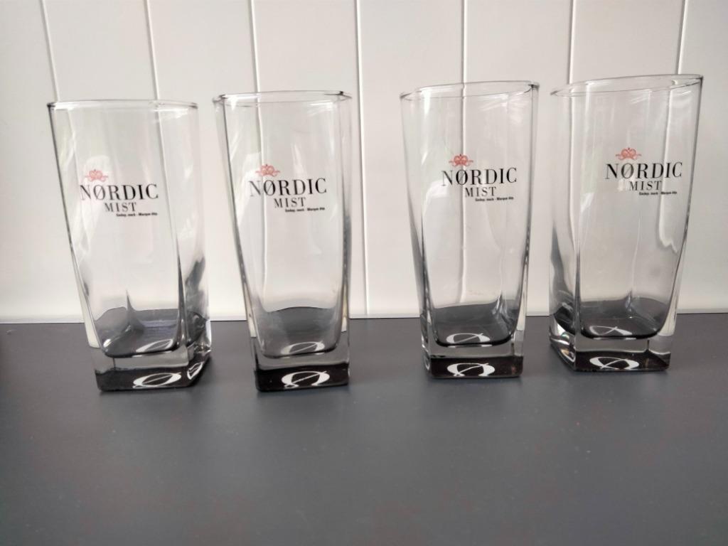 4 VERRES   NORDIC  MIST, Enlèvement ou Envoi, Comme neuf, Autres types