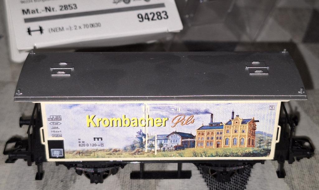 Märklin HO 94283 goederenwagon van de DB "Krombacher Pils", Ophalen of Verzenden, Zo goed als nieuw, Wagon, Märklin