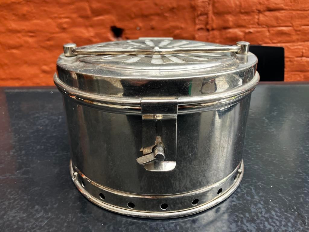 Vintage medisch materiaal steriliseertrommel sterilisatie, Ophalen
