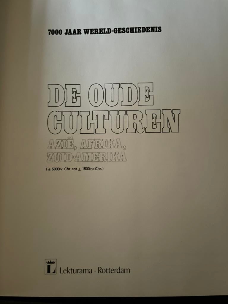 Hardcover boek De oude culturen, Boeken, Ophalen of Verzenden, 14e eeuw of eerder, Zo goed als nieuw, Zuid-Amerika
