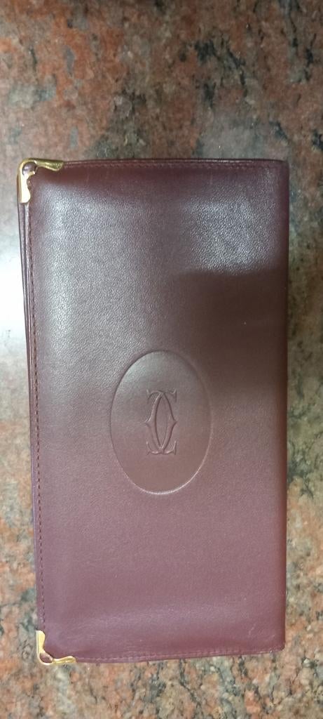 2 Cartier-portemonnees, Handtassen en Accessoires, Portemonnees, Overige merken, Gebruikt, Bruin, Ophalen of Verzenden