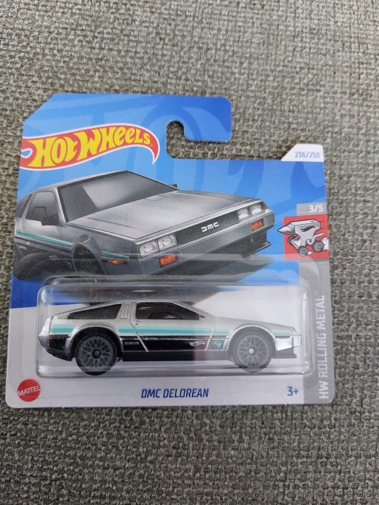 Hot wheels dmc delorian chrome 236/250, Ophalen of Verzenden, Zo goed als nieuw