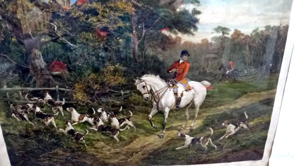 Grote oude gravure, in kader. 82*93 Cm., Ophalen