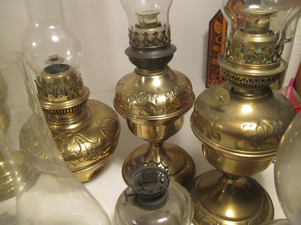 lot van 11 antieke petroleumlampen vr slechts 150 euro, Antiek en Kunst, Ophalen