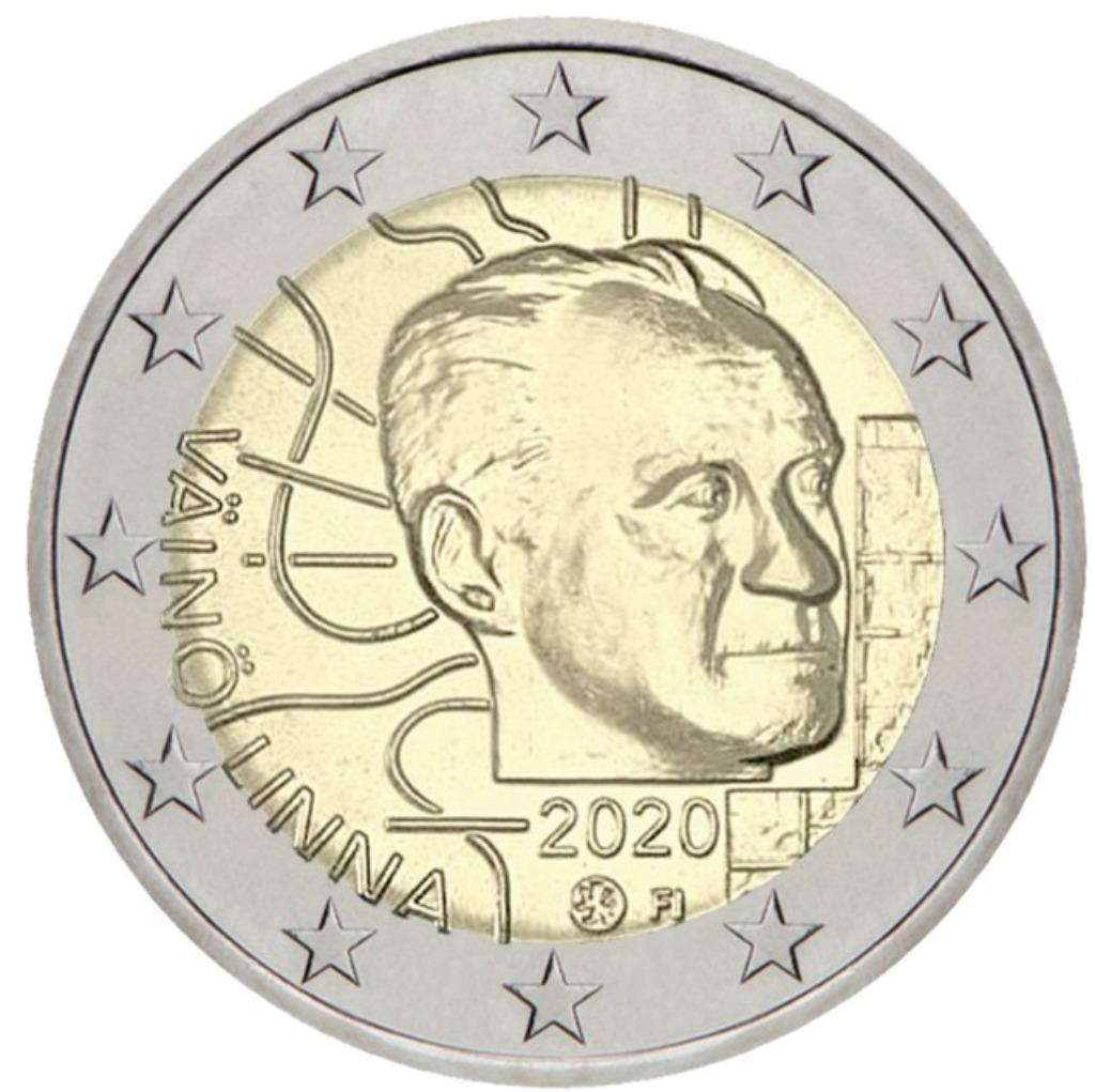 2 euro Finland 2020 Vaino Linna, Ophalen of Verzenden, Finland, 2 euro
