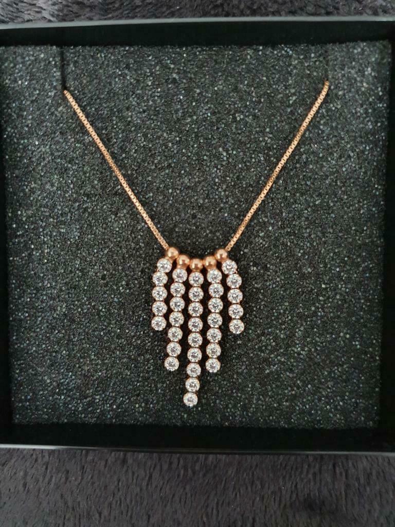 Zilveren halsketting van Amor NIEUW, Bijoux, Sacs & Beauté, Colliers, Neuf, Enlèvement ou Envoi, Rose, Avec pendentif