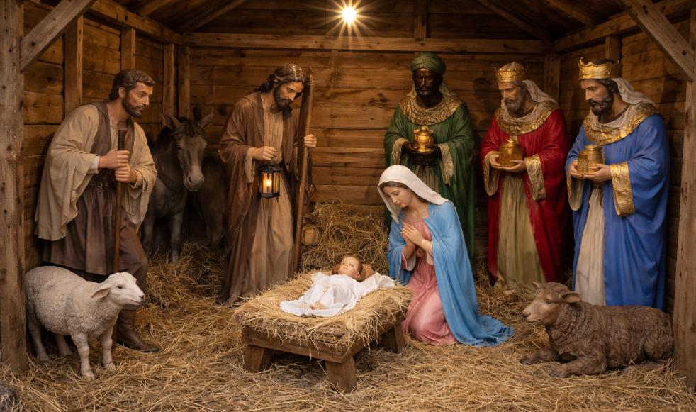 Te koop gevraagd: grote kerststal poppen (1,5 m), Diversen, Ophalen, Gebruikt