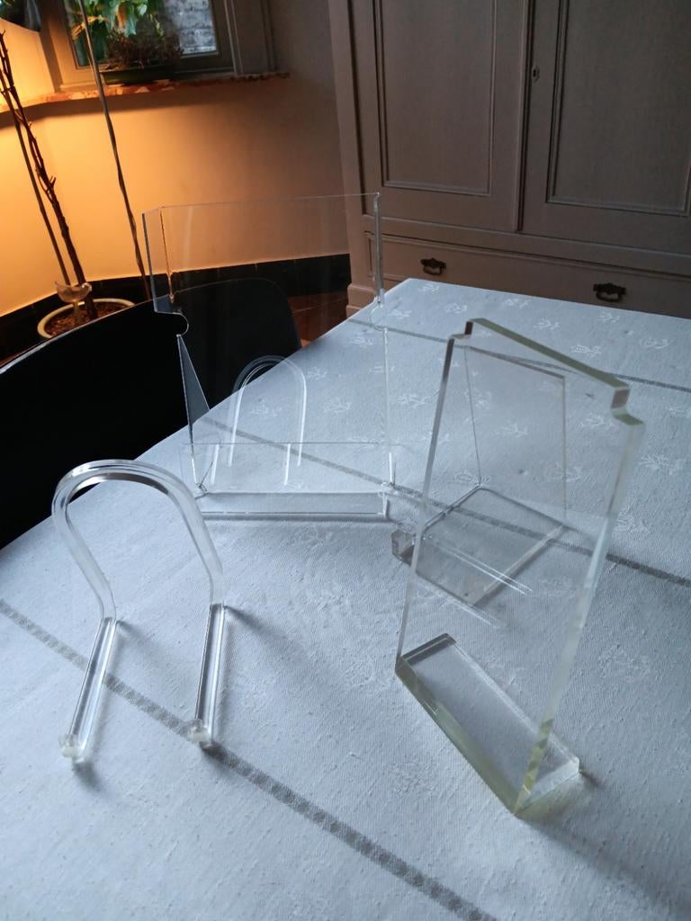 4 supports en plexiglas, Maison & Meubles, Enlèvement ou Envoi, Comme neuf