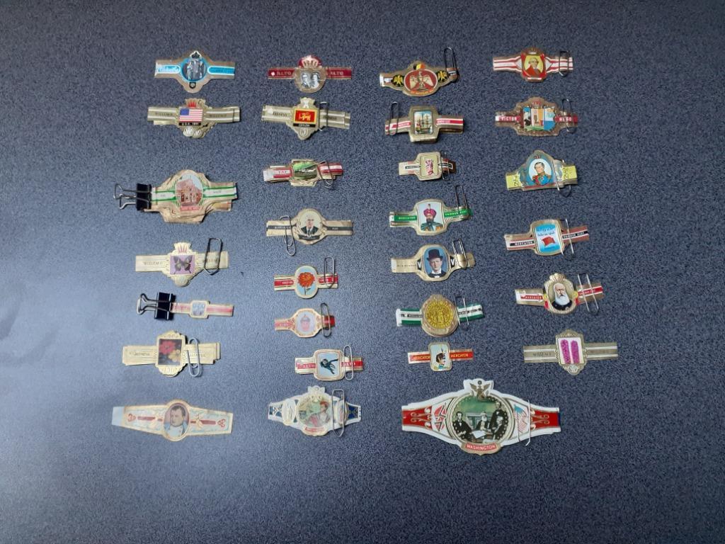 lot oude sigarenbanden - ruim 100 stuks, Verzamelen, Complete verzamelingen en Collecties, Ophalen