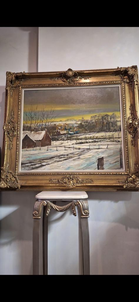 olieverfschilderij Wilm Joosten met prachtige barok kader, Ophalen