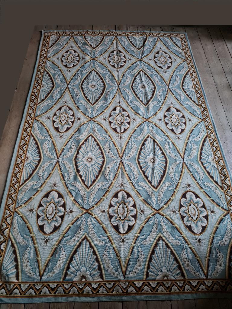 Authentiek Aubusson handgeknoopt tapijt UNIEK DESSIN, Antiek en Kunst, Ophalen